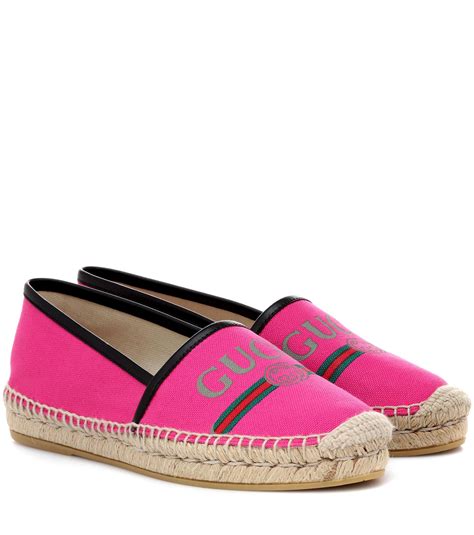 gucci pink espadrilles sandals|gucci espadrilles denim.